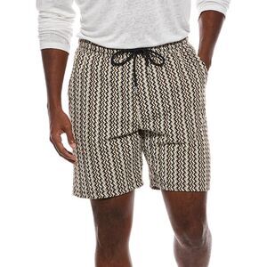 Jason Wu Mens  Drawstring Waist Jacquard Short, White